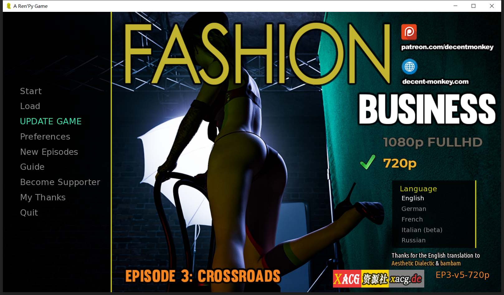 【欧美SLG/英文/动态】时尚女王 Ep3 V5 720P官方英文版+全CG【PC+安卓/6G/更新】 畅玩游戏 预览第1张