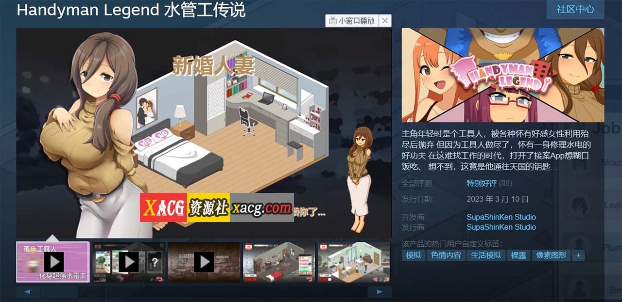 【互动SLG/中文/像素动态】水管工传说 Ver1.06 官方中文步兵版【更新/NTR神作/2G】 畅玩游戏 预览第2张