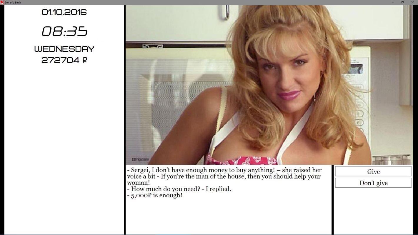 [QSP/汉化/真人] SOB 就是个混蛋 Son of a Bitch! Ver0.33 欧美版作弊 个人汉化 [16G/FM/WY]