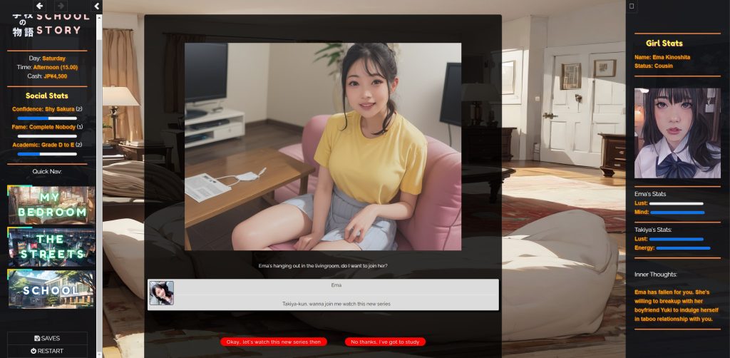 学校の物语 Gakko No Monogatari V0.28 浏览器汉化  [SLG/真人/HTML] [26G/FM/WY]