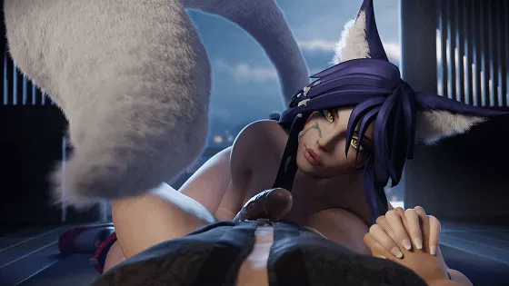 [3D/无修/CV] Nuttycravat 3-4月新作：D.Va+阿狸 性感御姐娴熟口技吸茎侍奉 [970M/FM/WY]