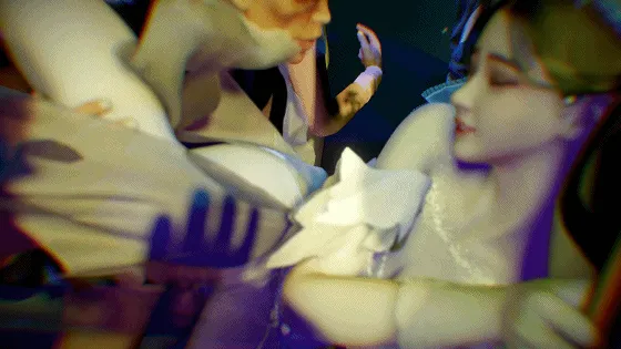 [3D/NTR/VAM] 牛头人爱好者：新赵雪妍-酒吧NTR 性感白丝御姐在男友面前被侵犯中出 [2.4G/FM/WY]