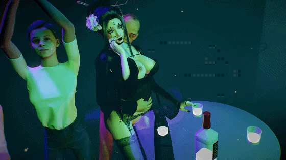 [3D/夫目前犯/NTR] 牛头人爱好者：四妹酒吧NTR 性感黑丝女友在男友面前被侵犯中出 [1.9G/FM/WY]
