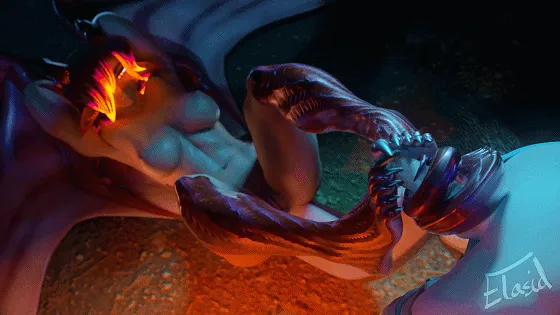 [3D/无修/CV] Elasid 4月新作：Dragoness's Fiery Feast + Bonus 性感龙娘强制榨精 [3.6G/FM/WY]