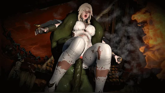 [3D/动态/VAM] 小风：CZERN-2v 金发巨乳御姐兽人巨根侵犯中出 [1.9G/FM/WY]