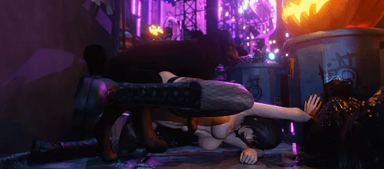[3D/无修/动态] BlueBerg 11月新作：2B+阿狸+艾什+莉莉+蒂法 性感女神异种巨根激情爆肏 [458M/FM/WY]