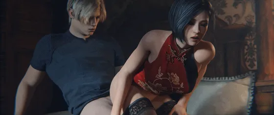 [3D/无修/CV] Aries' Possession 4月新作：Ada & Leon 艾达王 性感黑丝旗袍女神骑乘后入爆肏 [2.3G/FM/WY]