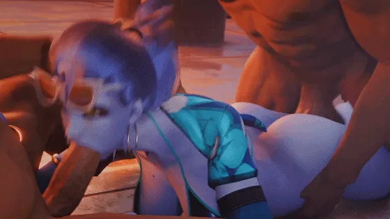 [3D/无修/CV] Madcat：妮娜+玛莉卡+嘉米+希里+劳拉 金发巨乳御姐异种巨根后入中出 [621M/FM/WY]