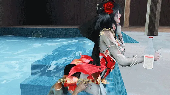[3D/隐奸/NTR] 牛头人爱好者：古装女友-女帝-泳池NTR 性感女友在泳池内被猥琐男人侵犯中出 [中字] [6.6G/FM/WY]