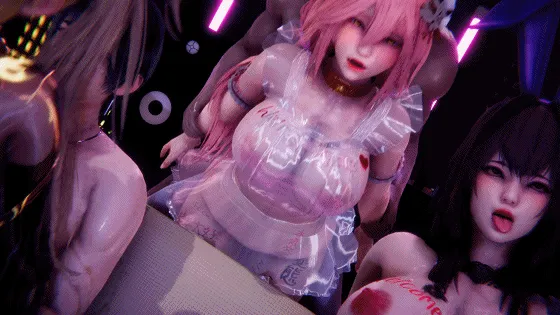 [3D/无修/CV] Elarbaby：D-17 清姬&斯卡哈&阿尔托莉雅&玉藻猫 性感御姐的淫荡大乱交派对 [1.4G/FM/WY]