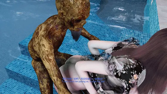 [3D/隐奸/NTR] 牛头人爱好者：雯雅婷-泳池NTR 极品肉丝女友在泳池内被异种侵犯中出 [中字] [5.1G/FM/WY]