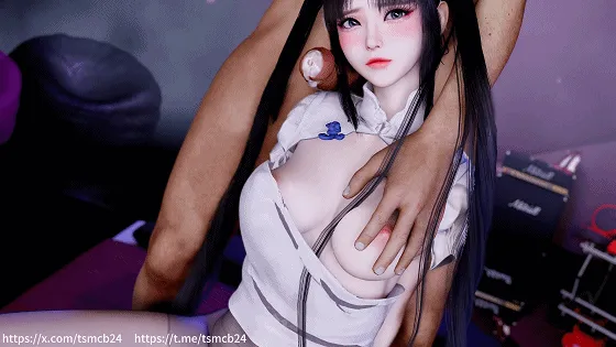 [3D/动态/VAM] 天使没翅膀：赵灵儿 比比安慕希 性感黑丝双马尾少女M腿骑乘后入中出 [1.6G/FM/WY]