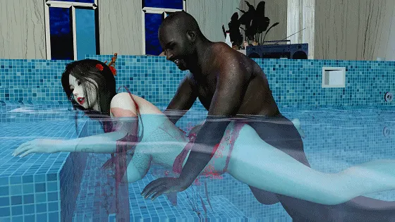 [3D/隐奸/NTR] 牛头人爱好者：落榜女-泳池NTR 性感女友在泳池内被黑鬼侵犯中出 [中字] [6.3G/FM/WY]