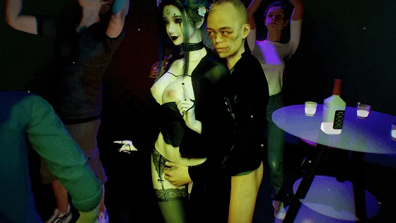 [3D/夫目前犯/NTR] 牛头人爱好者：四妹酒吧NTR 性感黑丝女友在男友面前被侵犯中出 [1.9G/FM/WY]