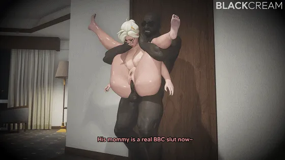 [3D/隐奸/NTR] BlackCream 6月新作：Mercy X BBC 丰满巨乳人妻在老公病床前被黑色巨根侵犯中出 [3.9G/FM/WY]