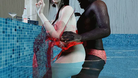 [3D/隐奸/NTR] 牛头人爱好者：落榜女-泳池NTR 性感女友在泳池内被黑鬼侵犯中出 [中字] [6.3G/FM/WY]