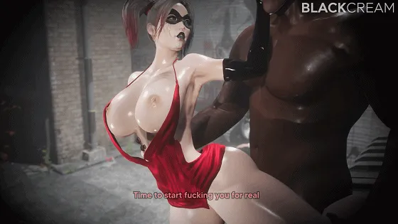 [3D/夫目前犯/NTR] BlackCream：Harley Quinn X BBC 哈莉·奎茵 性感媚黑女友在黑人蝙蝠侠的巨根下逐渐堕落 [4.4G/FM/