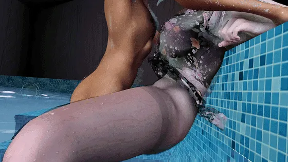 [3D/隐奸/NTR] 牛头人爱好者：雯雅婷-泳池NTR2 极品肉丝女友在泳池内被巨根老头侵犯中出 [中字] [5.1G/FM/WY]